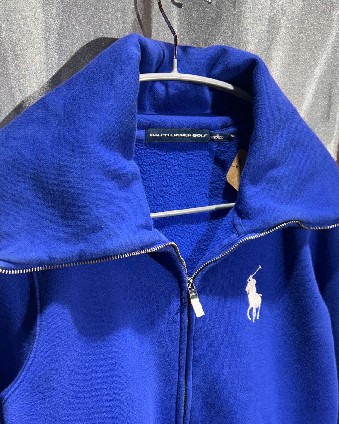 S 폴로랄프로렌 화이트 빅포니 하이넥 블루 스웨트 집업 상품이미지5