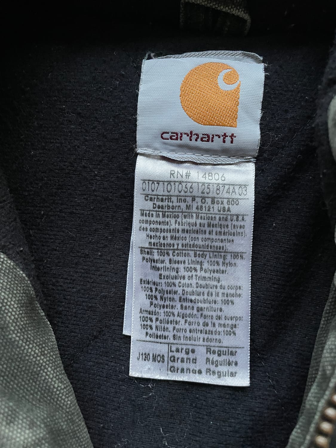 칼하트 j130 mos 모스 액티브 샌드스톤 상품이미지3