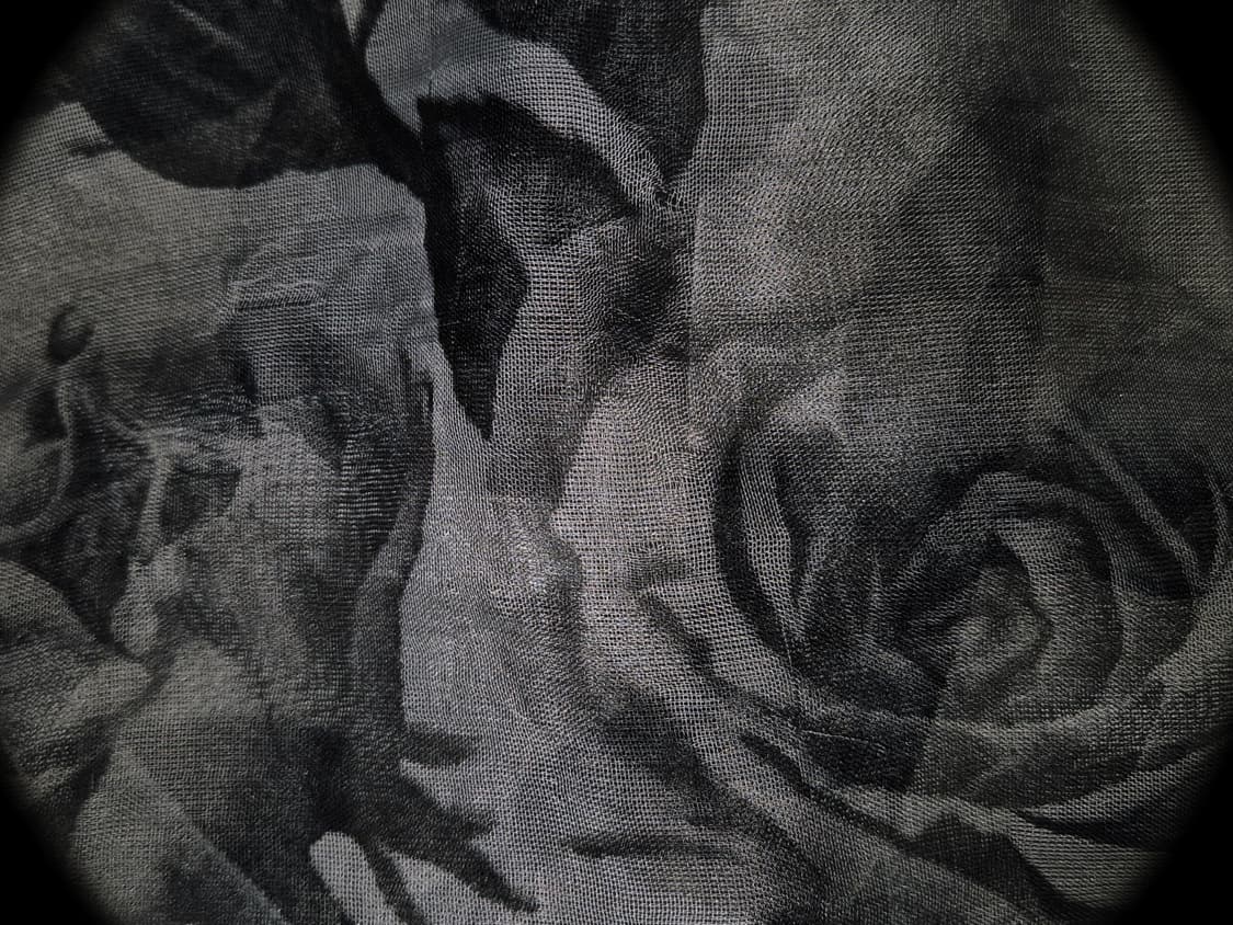 Vintage Oriental Black Rose Scarf 상품이미지2