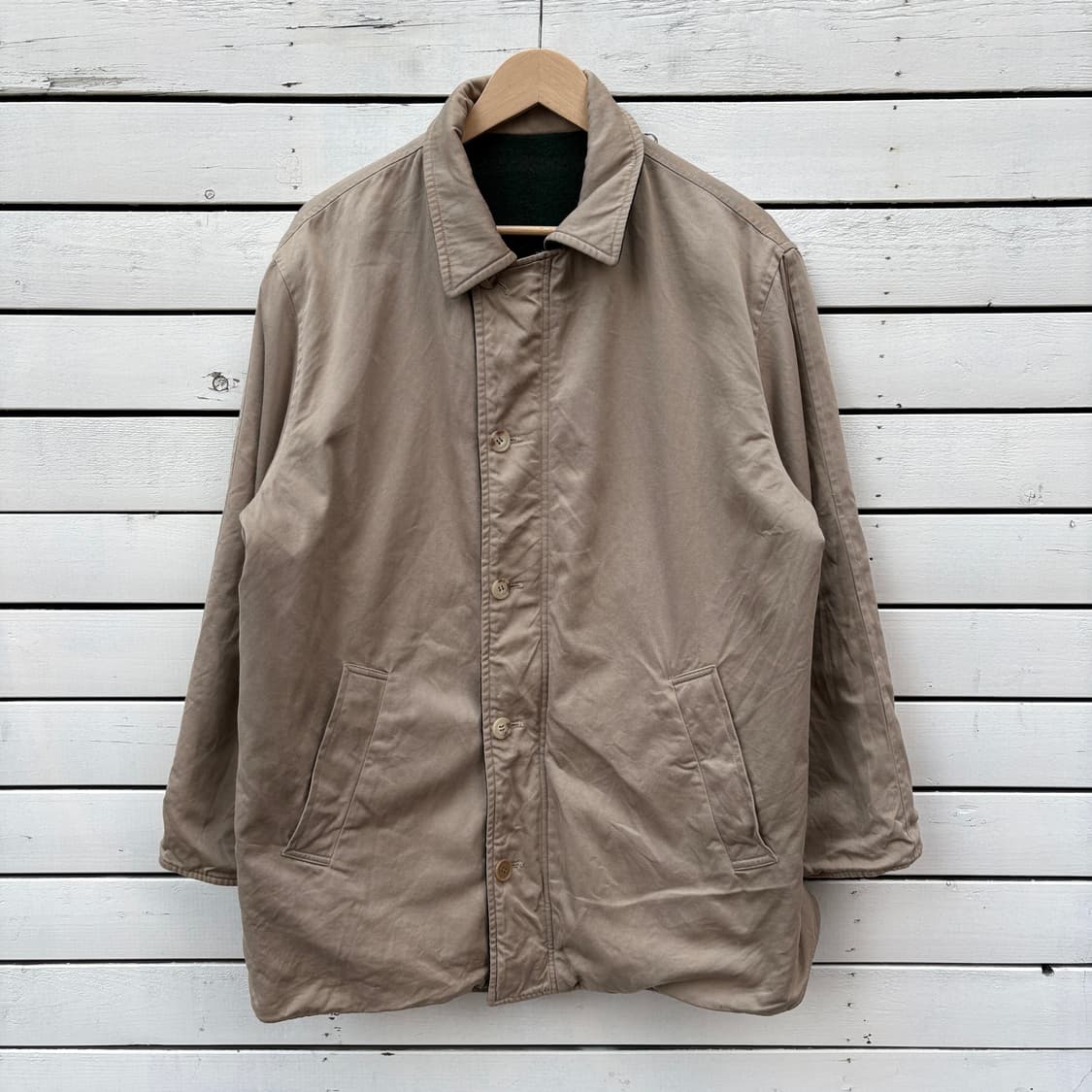 Polo 80~90s 폴로 울 블랙와치 리버시블 코트 자켓 상품이미지3