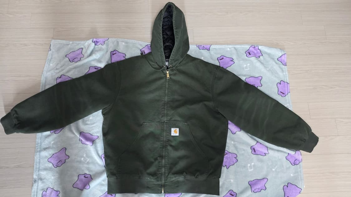 칼하트 WIP OG 액티브 자켓 올리브 스톤 캔버스 L 상품이미지1