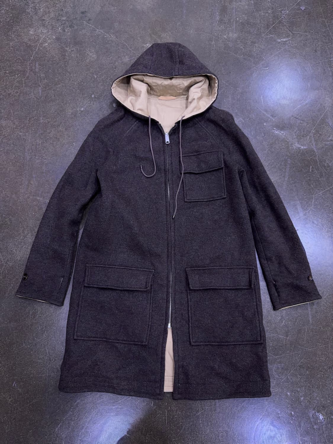 랄프로렌 폴로 우먼스 리버시블 후드 코트 자켓 브라운 베이지 S 상품이미지1