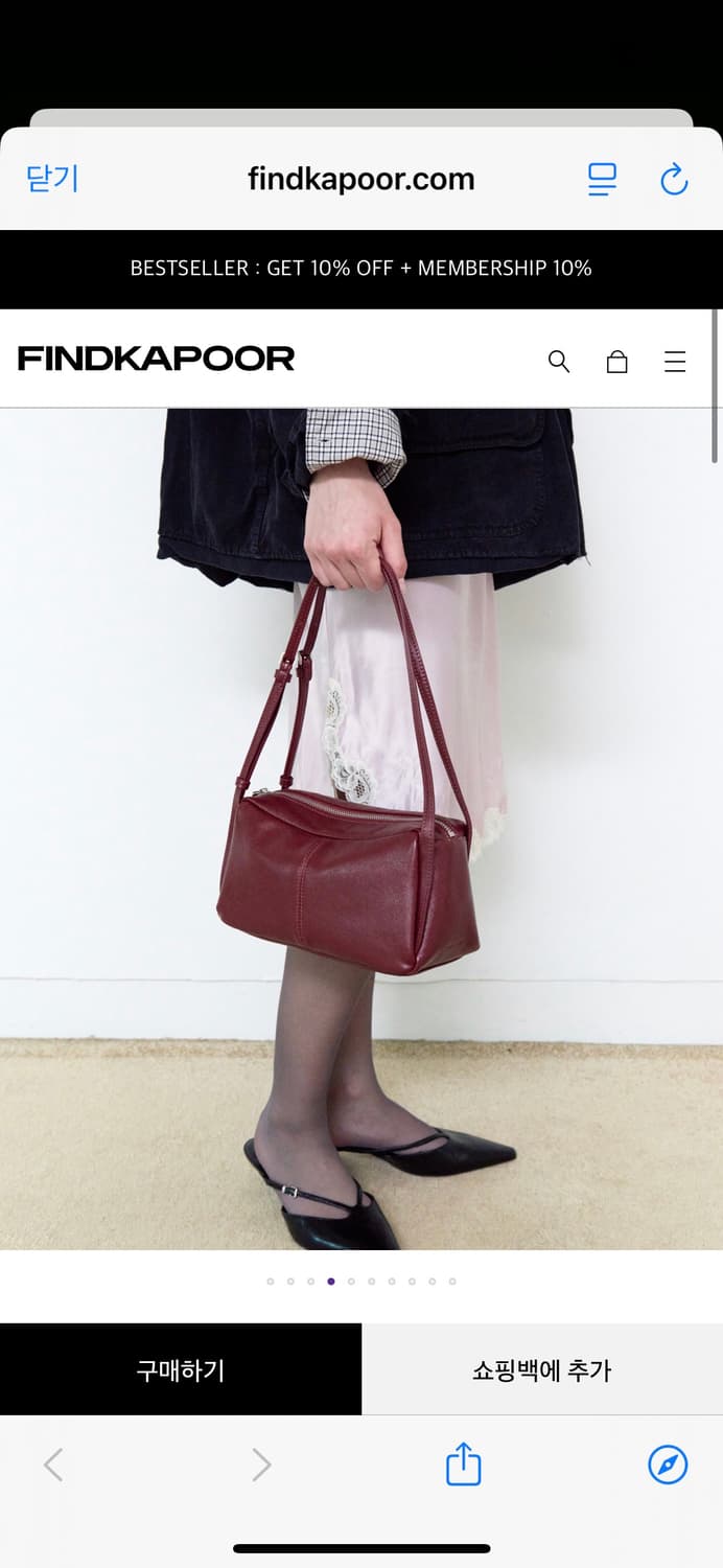 새제품/ 파인드카푸어 모노백 24 버건디 크로스백 숄더백 상품이미지1