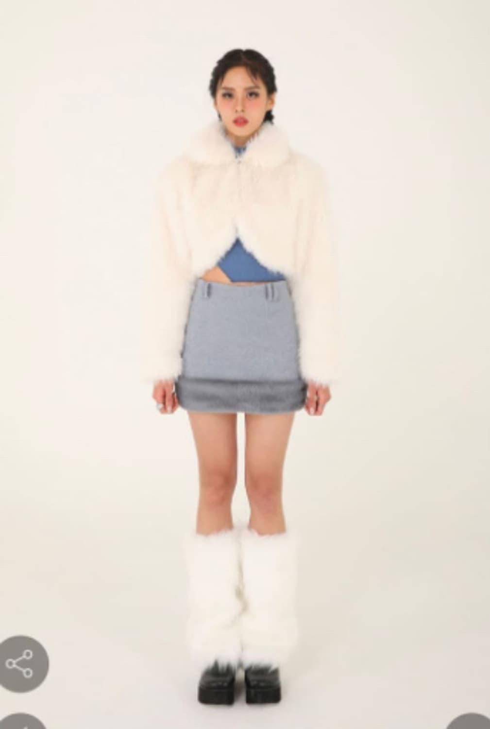 어글리쉐도우 크롭 퍼자켓 상품이미지2