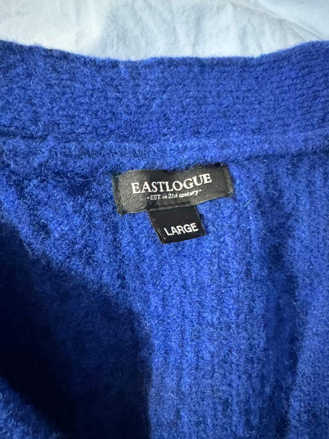 이스트로그 케이블 가디건 블루 L 상품이미지3