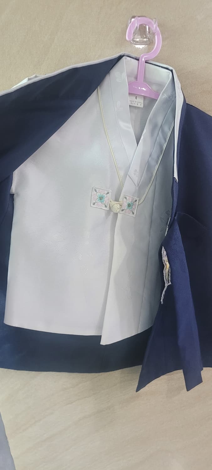 🌈남아 한복 4호🌈 네이비 쓰리피스(5살정도~키작6살)) 상품이미지5