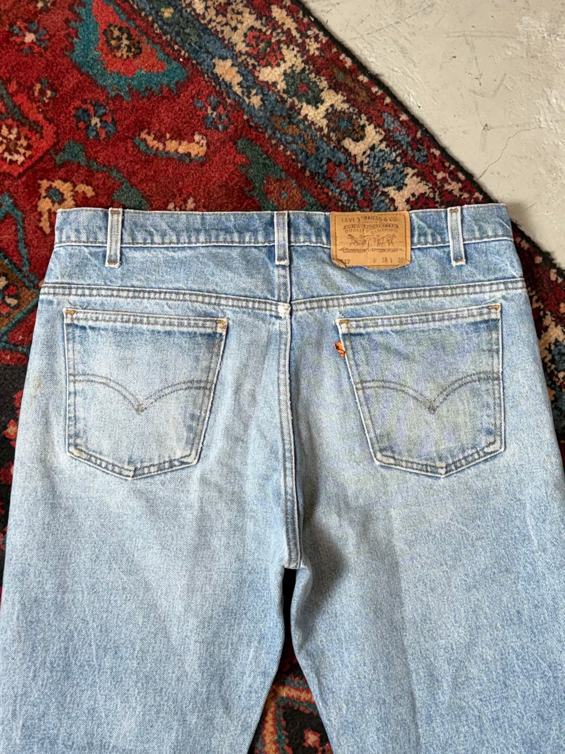 90's USA Made 빈티지 리바이스 517 오렌지탭 부츠컷 상품이미지6