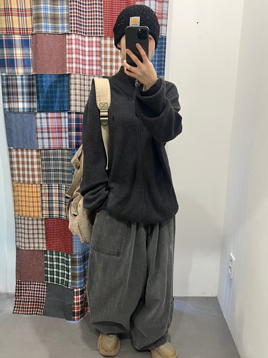 그레이 벌룬 데님 팬츠 상품이미지2