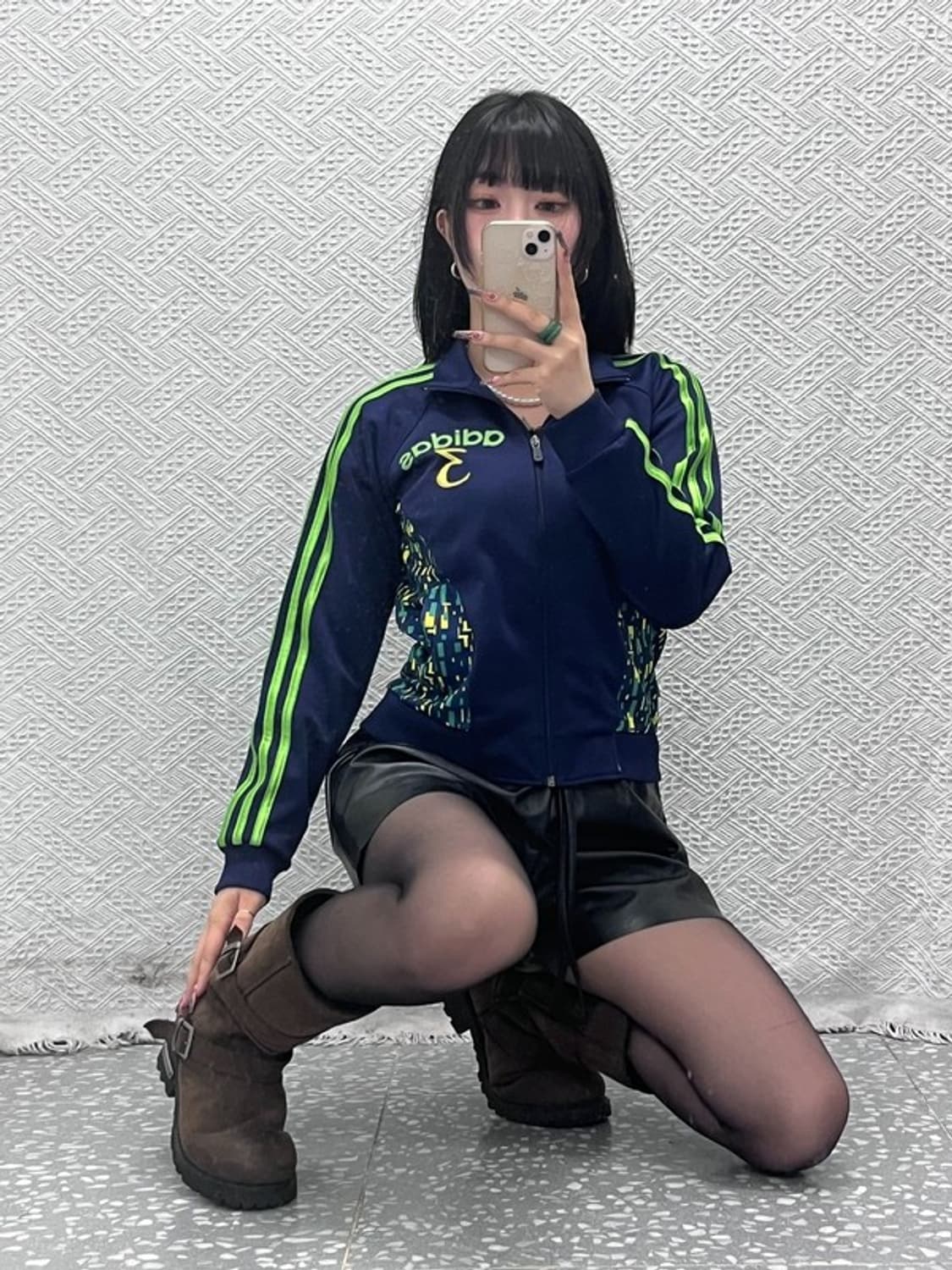 아디다스 올드스쿨 스트릿 펑크 라임맛 져지 집업 90 C11737 상품이미지1