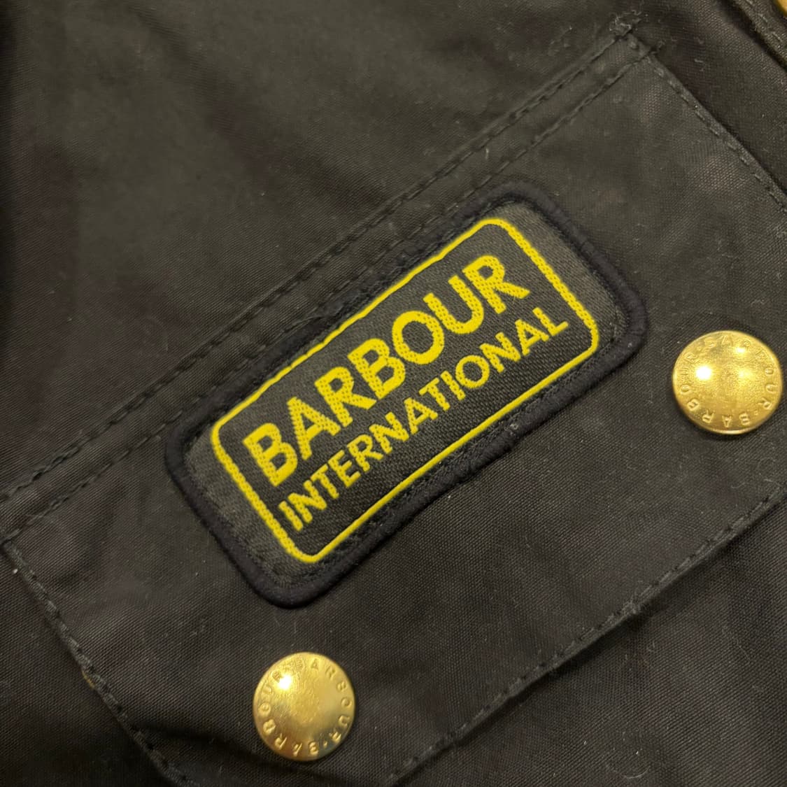 바버 인터네셔널 포켓 블랙 왁스 버튼 자켓 D367 상품이미지4