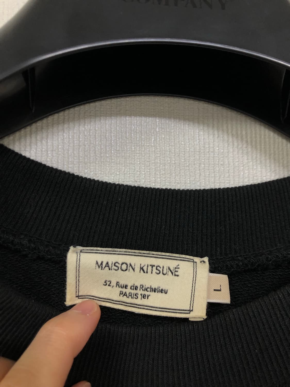 메종키츠네 양면 폭스헤드 맨투맨 L _ 블랙 상품이미지8