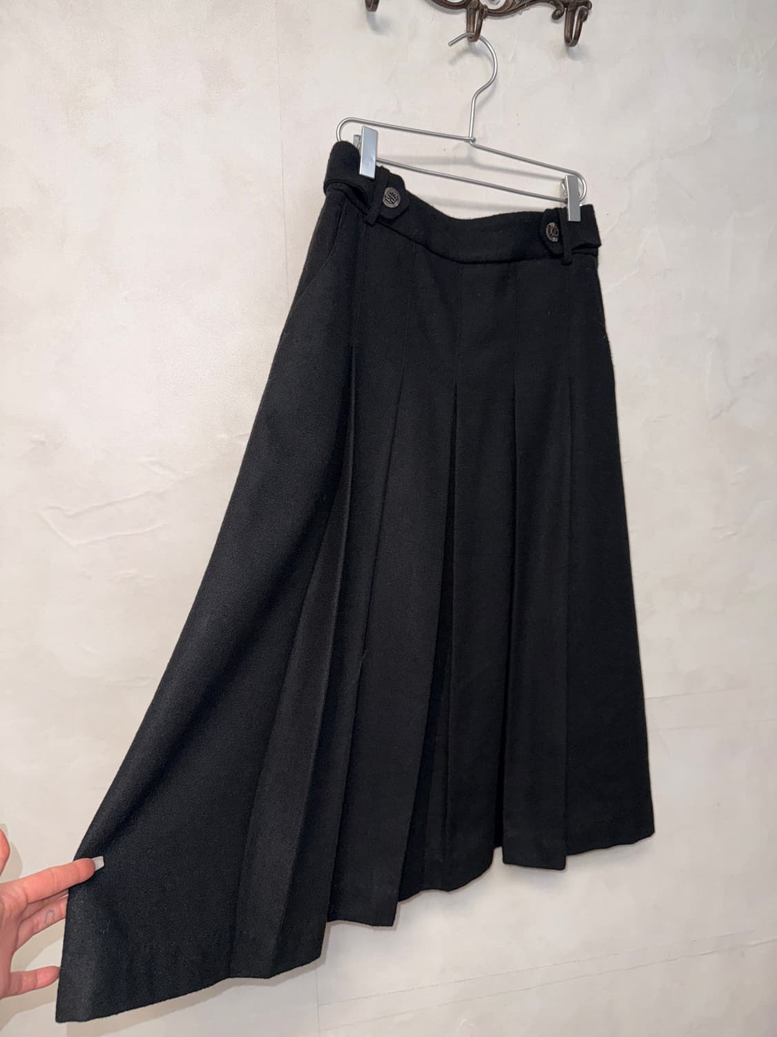 Karl Lagerfeld wool blend pleats skirt 상품이미지2