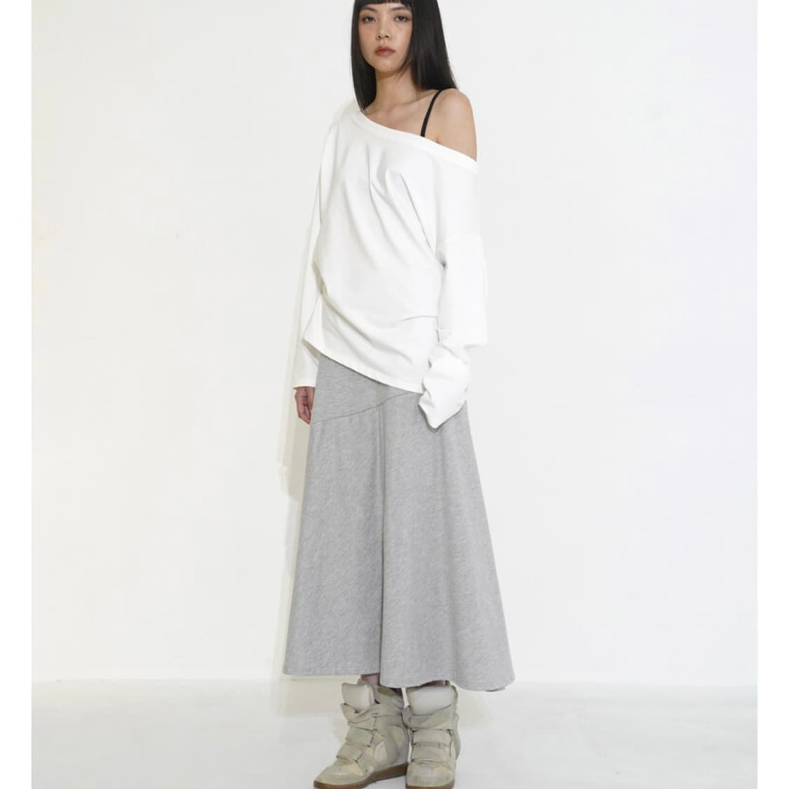 Cubic line long skirt 003 상품이미지3