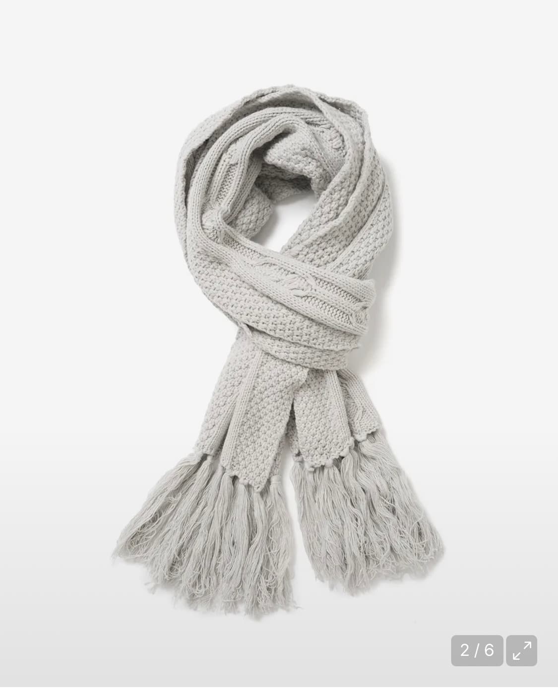 밀로 우먼 케이블 프린지 머플러 상품이미지1