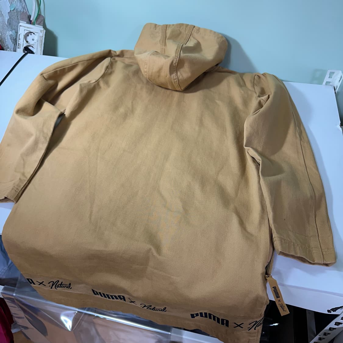 S 95 푸마 X natunel 딥베이지 투웨이 웜후드 야상자켓 상품이미지6