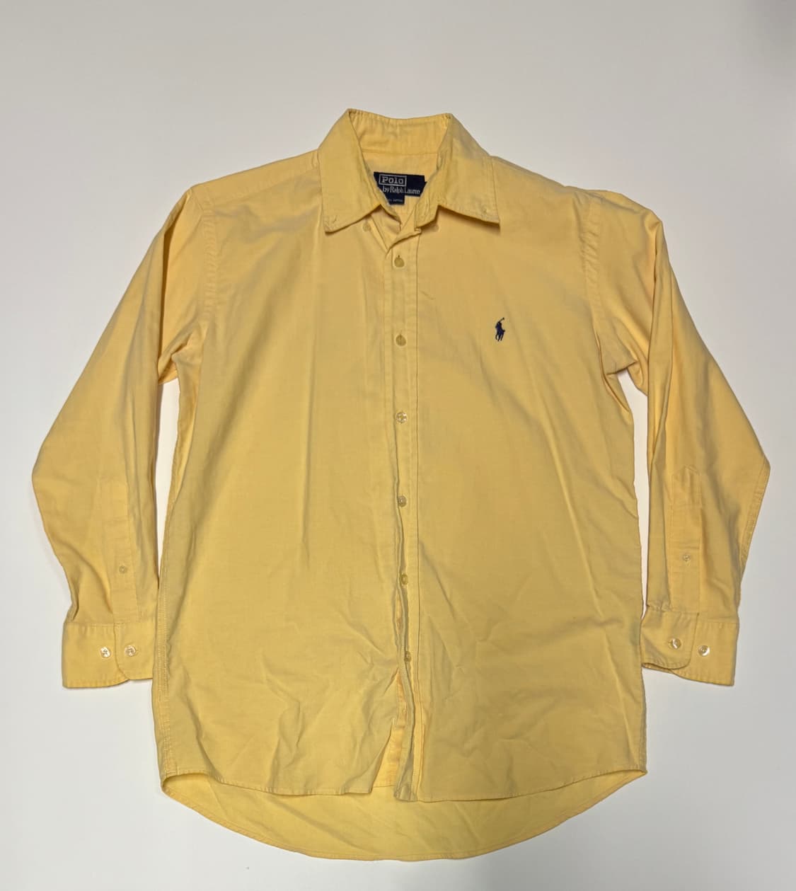 폴로 랄프로렌 솔리드 코튼 셔츠 옐로우 M 상품이미지1