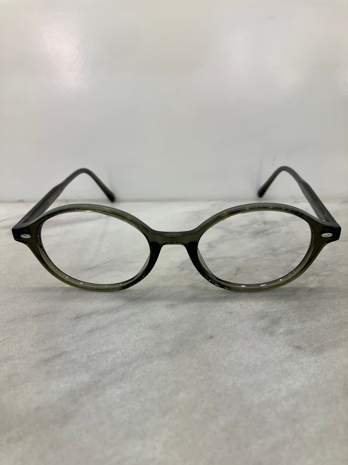 B74 KS 카키 오벌 슬림 뿔테 안경6859 상품이미지6