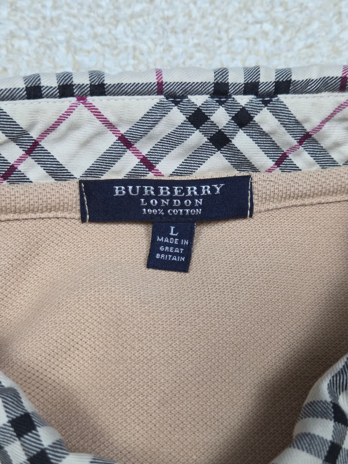 [버버리] 런던 노바체크 카라 피케 반팔 셔츠 | S00134 상품이미지3