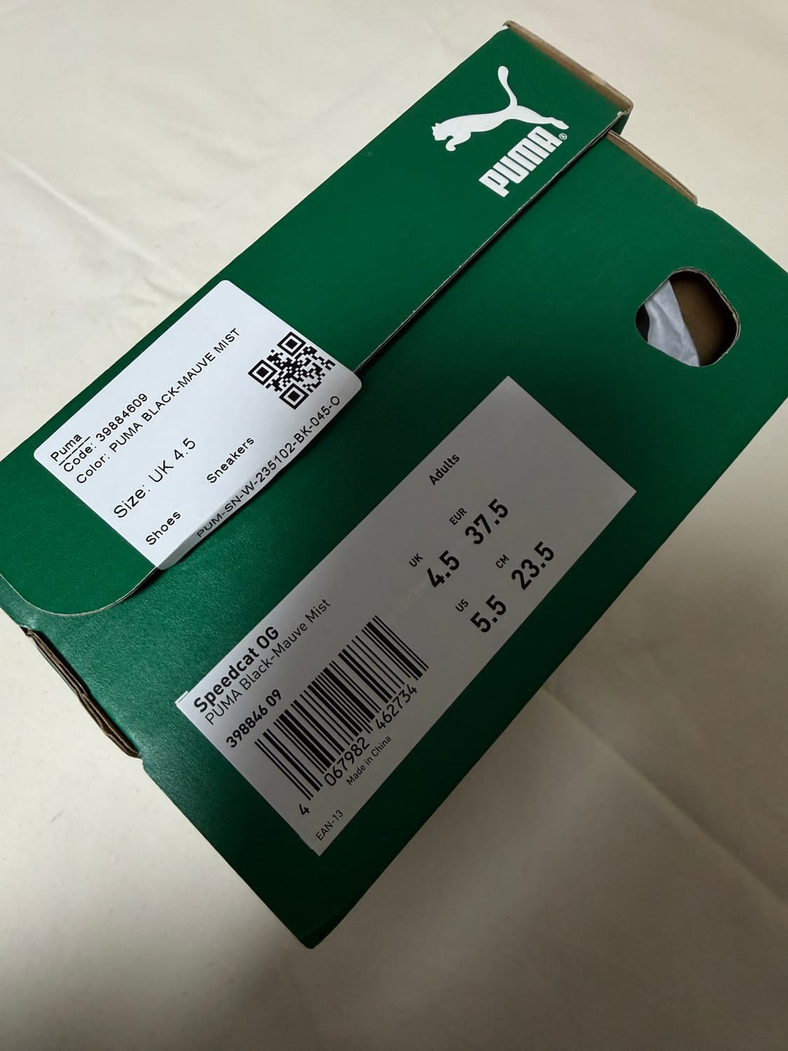 푸마 스피드캣 OG 블랙 모브 미스트 235 상품이미지2