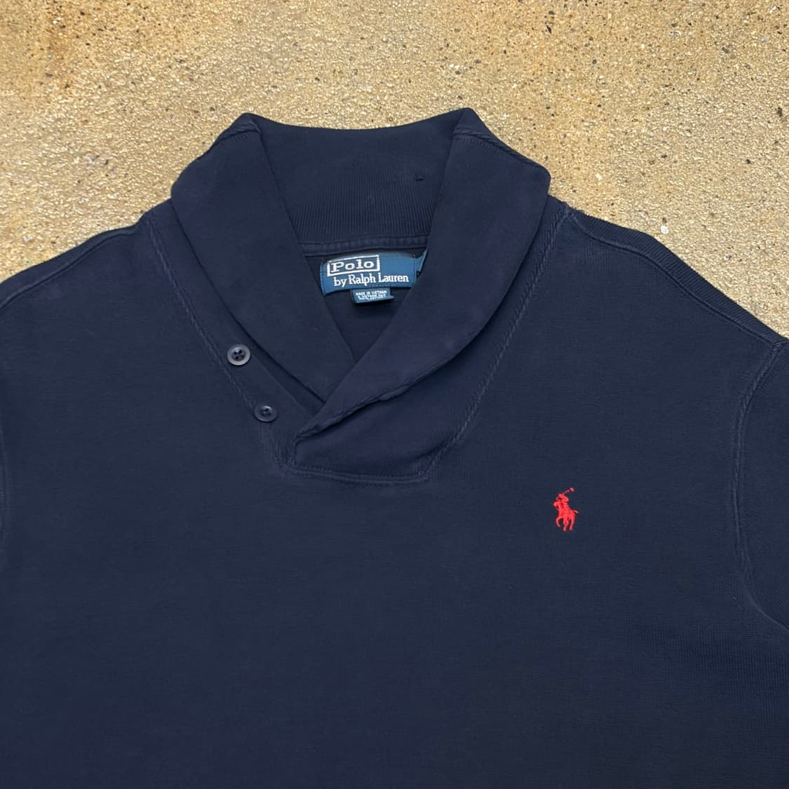 90s USA 미국 빈티지 폴로랄프로렌 숄카라 코튼 니트 상품이미지3
