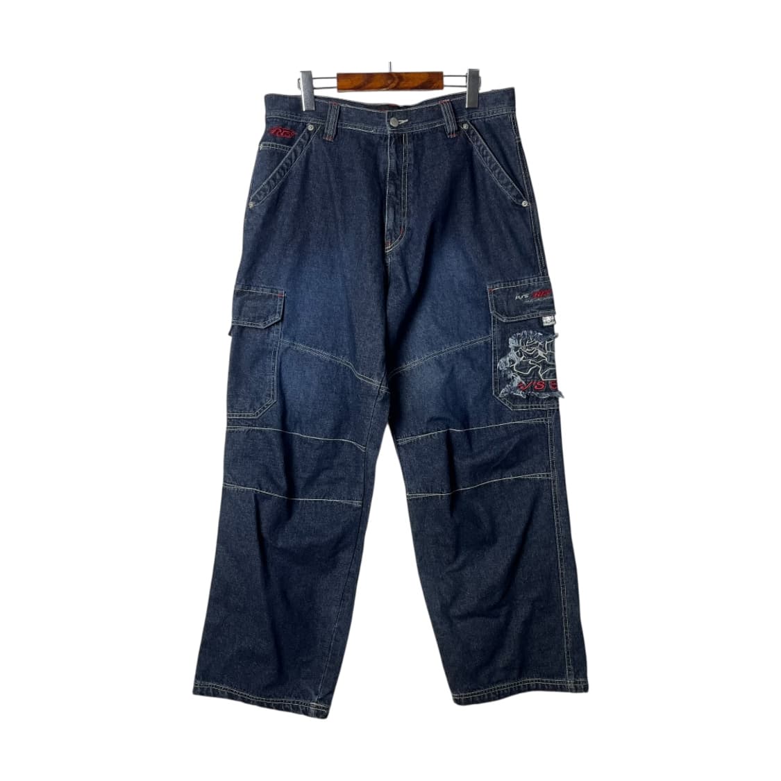 [PJ'S Surf] 올드스쿨 워싱 카고 데님팬츠 상품이미지1