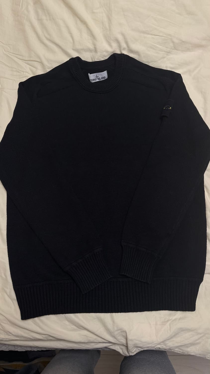 스톤아일랜드 블랙 니트 스웨터 미듐 완전깨끗함 상품이미지5