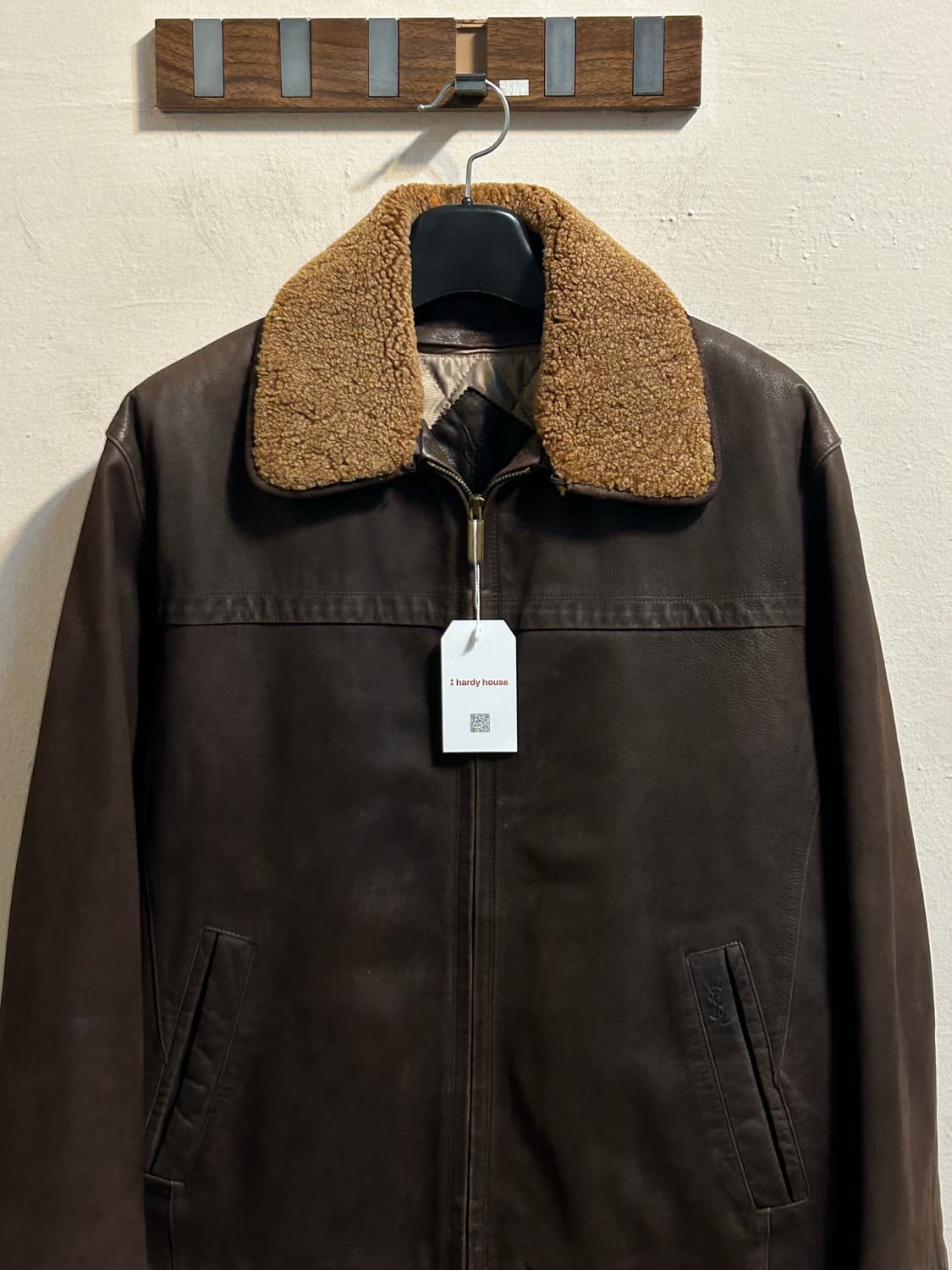 입생로랑 빈티지 양가죽 시어링 카라 레더 자켓 상품이미지2