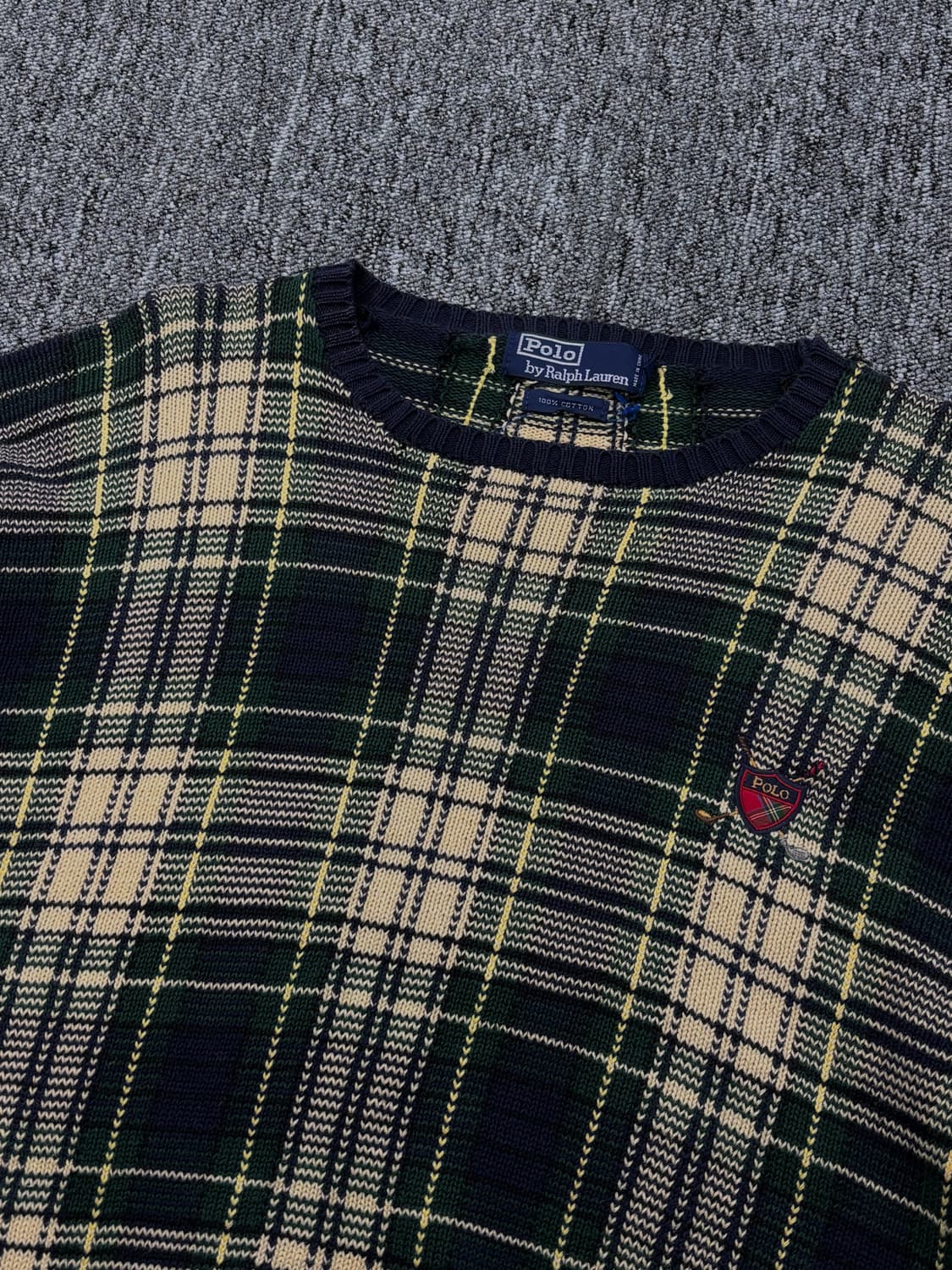 폴로 랄프로렌 체크 코튼 니트 상품이미지3