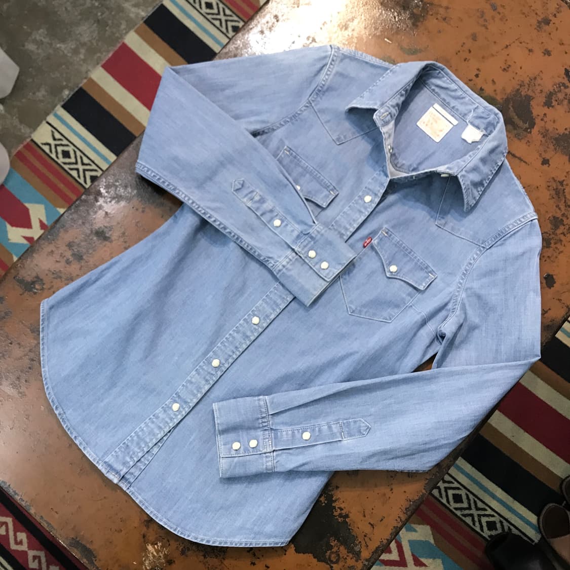 리바이스 중청 데님 웨스턴 셔츠 여성 55 사이즈  상품이미지2