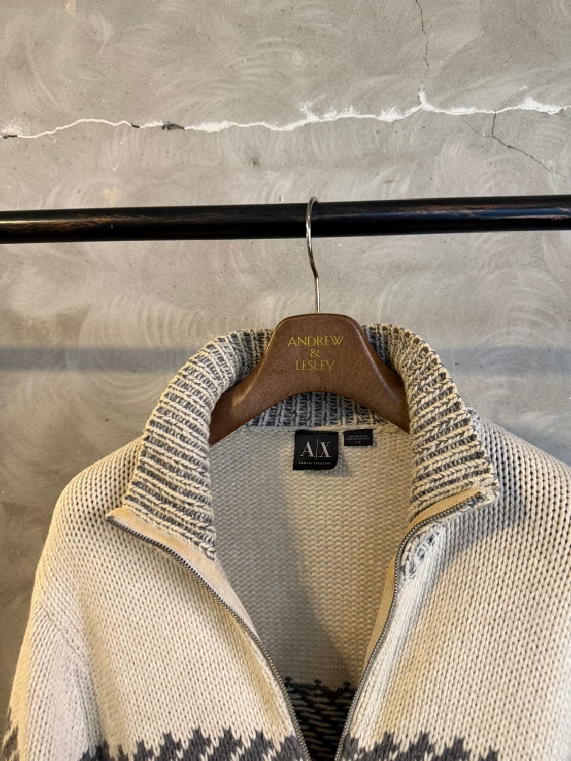 아르마니 익스체인지 짚업 가디건 슬림100 상품이미지3