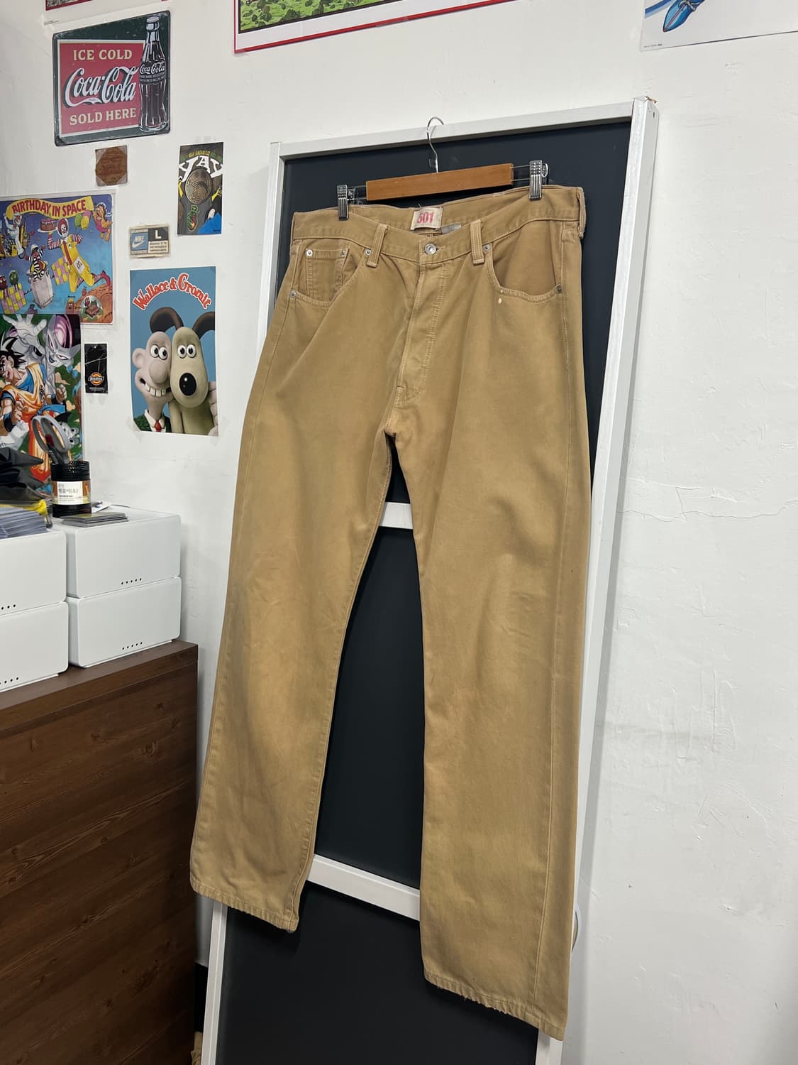 00s Levis 리바이스 501 버튼플라이 베이지 코튼 팬츠 상품이미지10