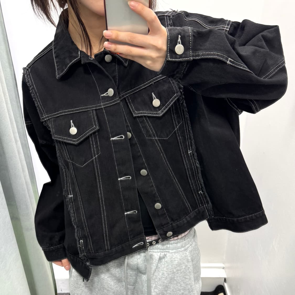 Lowrys Farm 블랙 데님자켓 상품이미지1