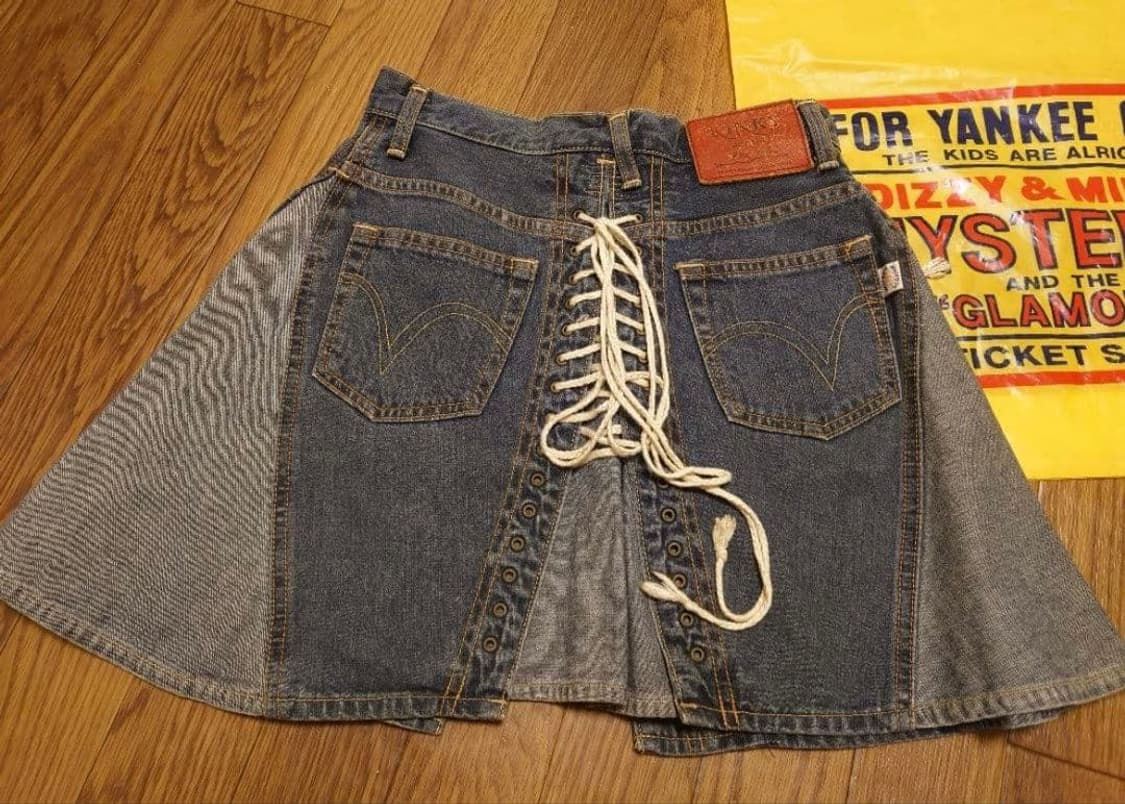 히스테릭 글래머 킨키 진 데님 스커트 상품이미지2