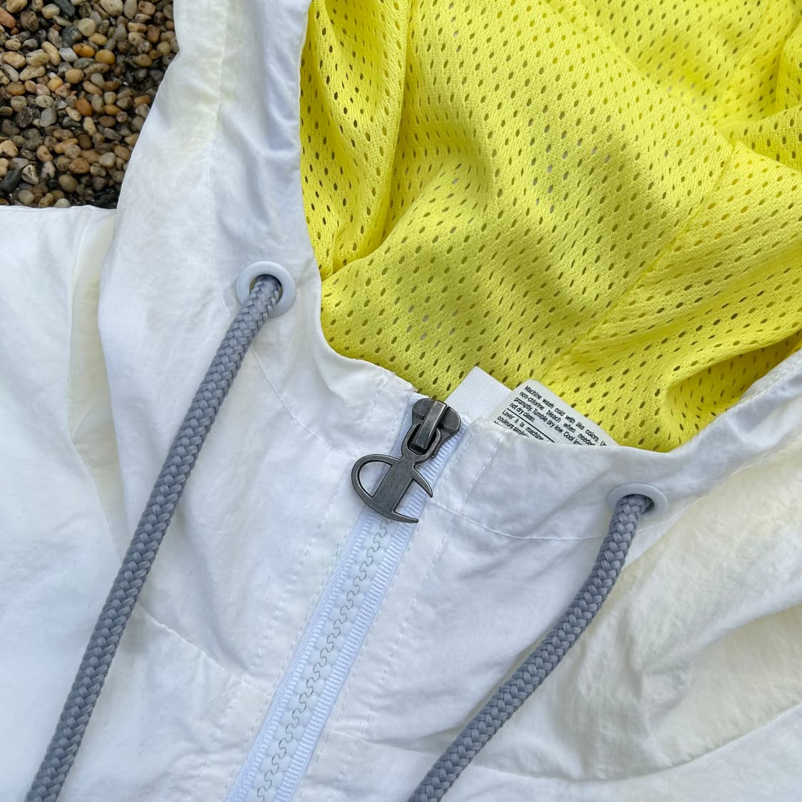 Champion 올드스쿨 화이트 반팔 아노락 상품이미지5