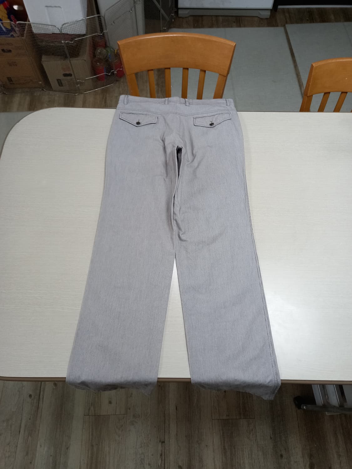 32 FRION 봄여름용 스판 일자 면바지 그레이 32-379 상품이미지2