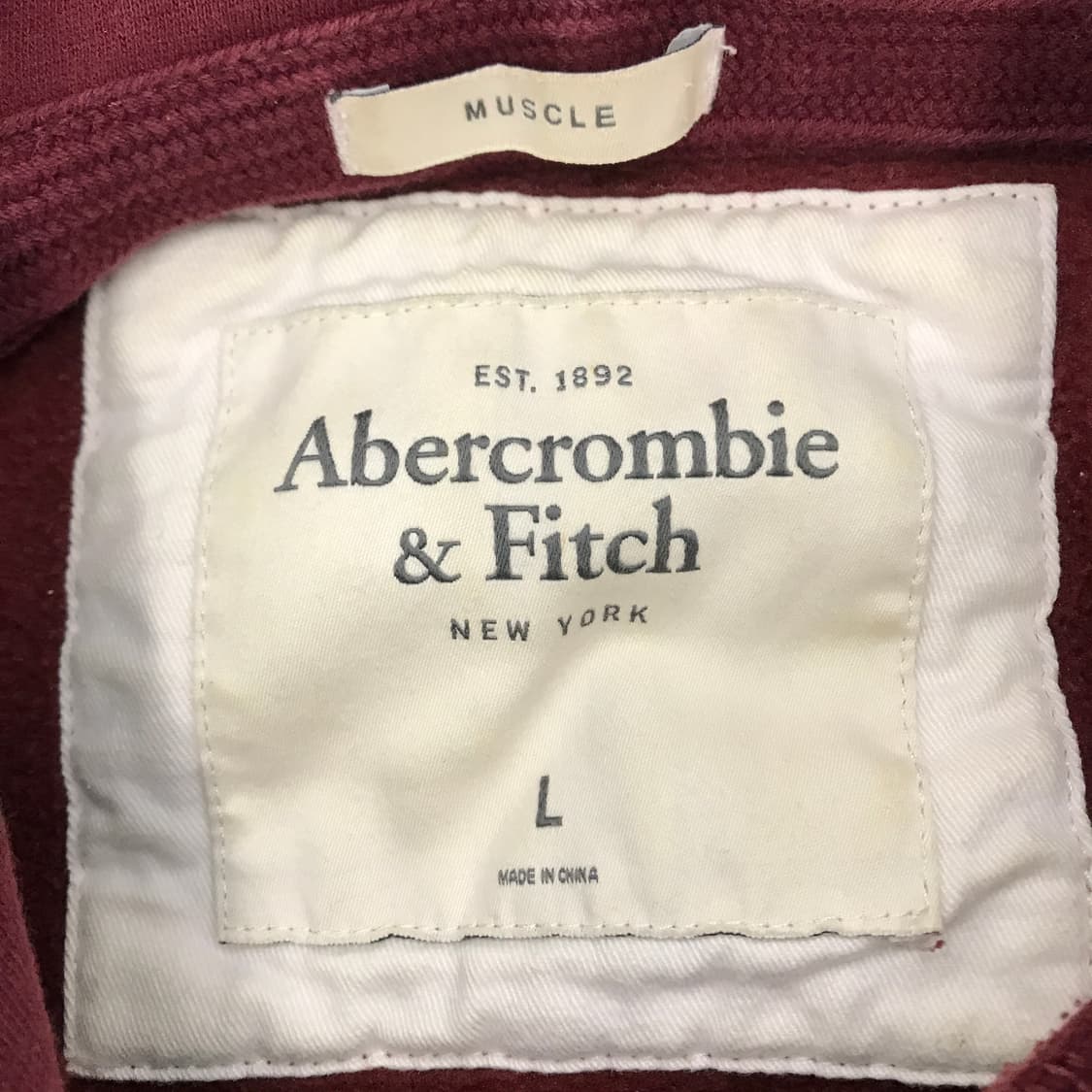 아베크롬비 버건디 빈티지 후드 [L] 상품이미지4