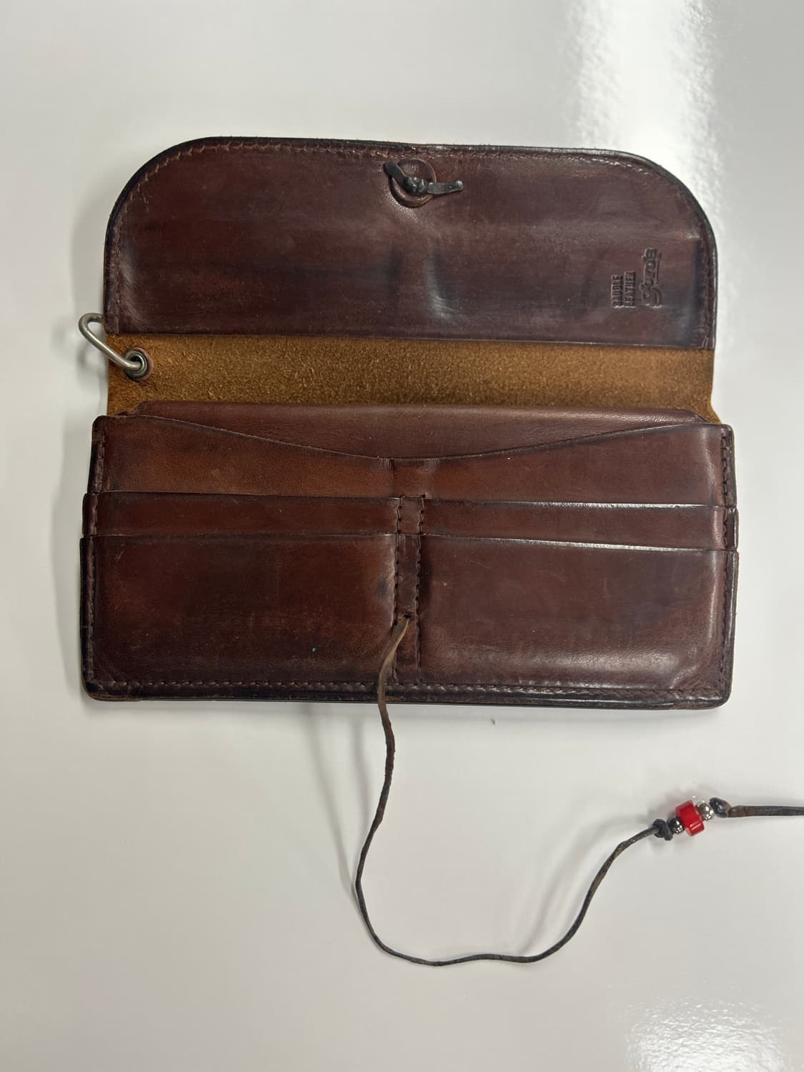 GOROS 고로스 새들레더 콘초 브라운 장지갑 상품이미지3