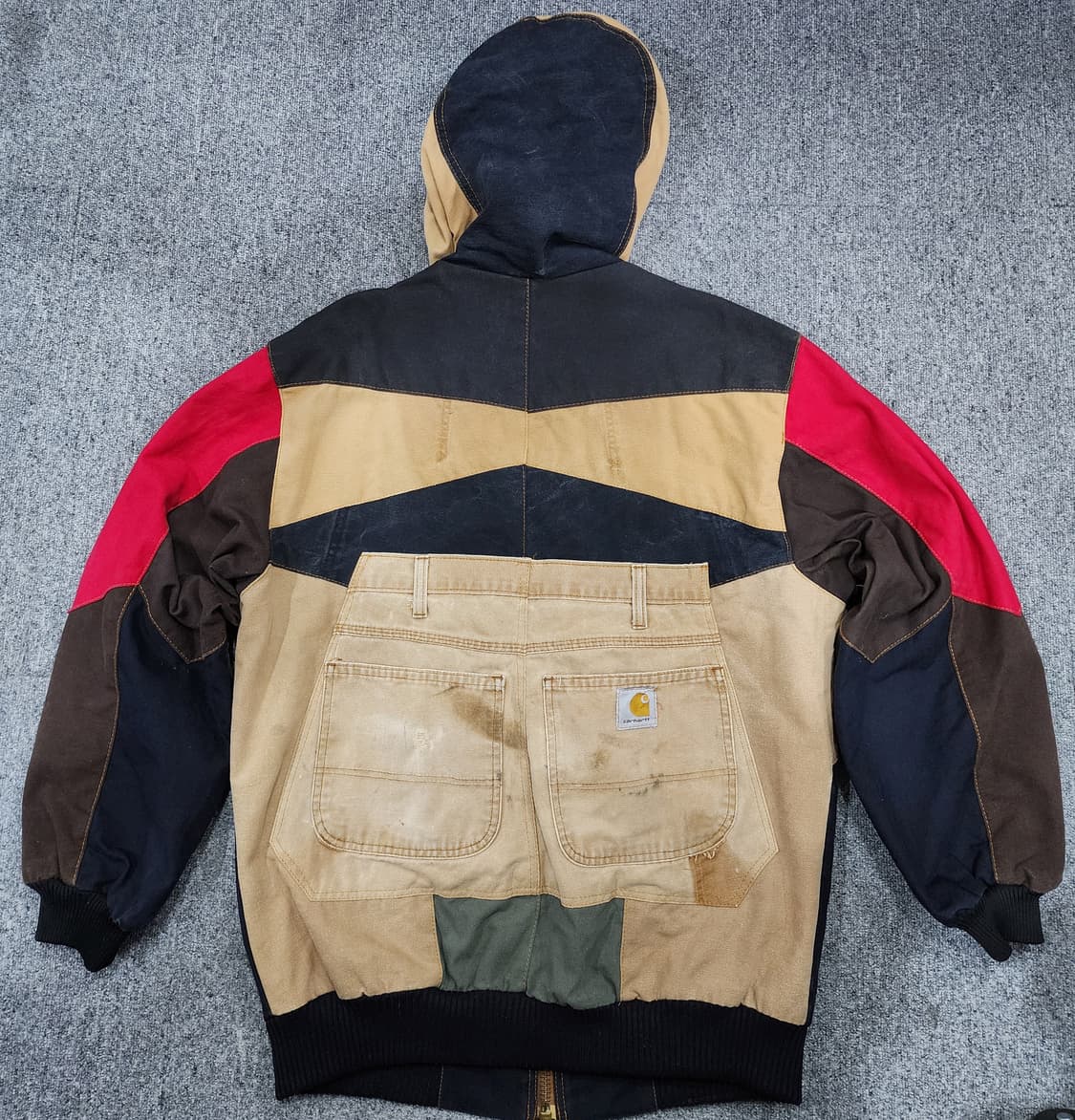 칼하트 리메이크 패치 멀티컬러 워크 자켓 후드자켓 상품이미지2