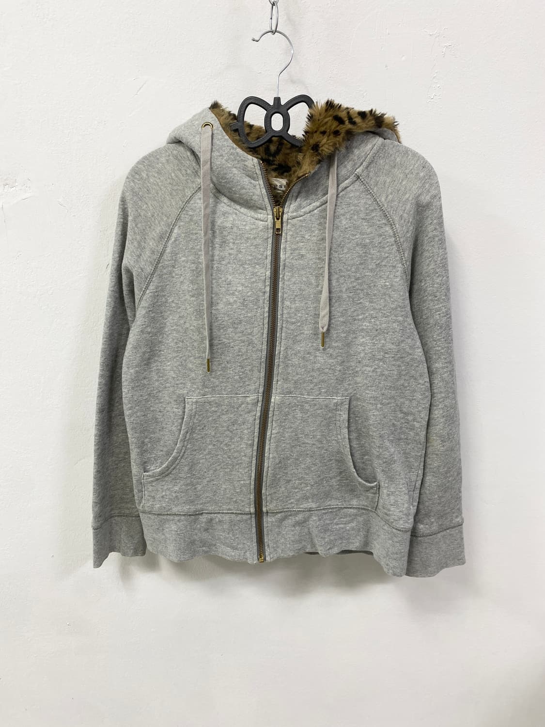 [LEPSIM] 갸루 레오파드 호피 퍼 후드집업 상품이미지5