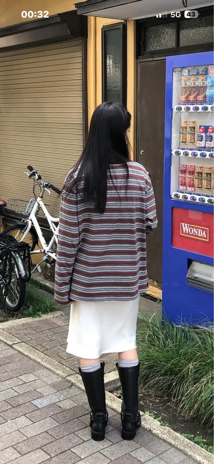 아르토 Striped Collar T-Shirt_Brown 상품이미지2