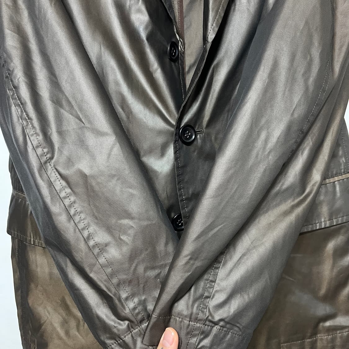 이세이 미야케 3버튼 나일론 재킷 브라운 상품이미지5
