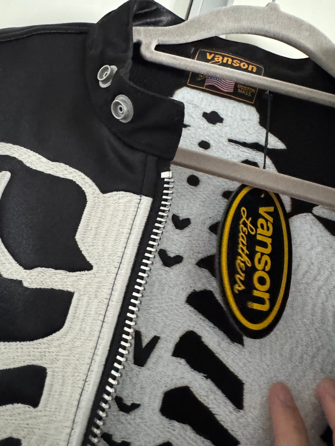 밴슨 본 라이더 자켓 블랙XL 상품이미지4