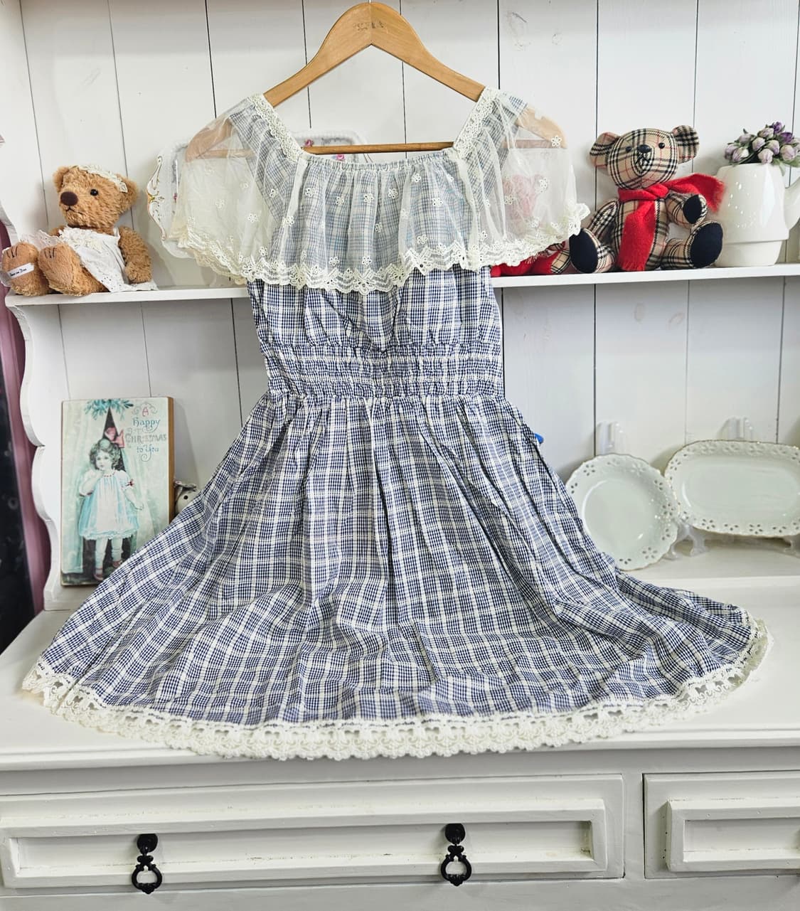 (Secret Honey) 체크 레이스 원피스 상품이미지9