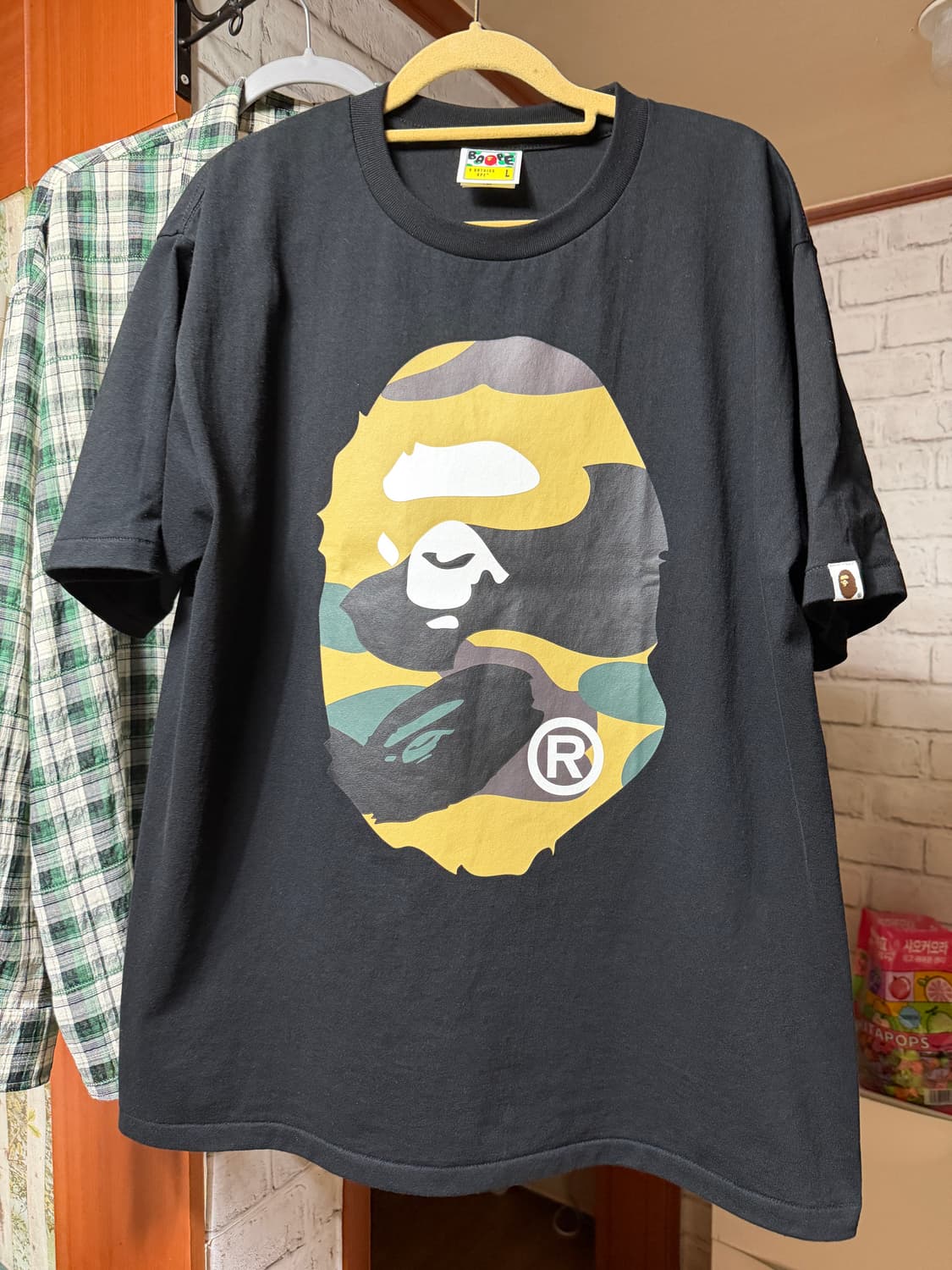 베이프 카모 티셔츠 L 상품이미지1