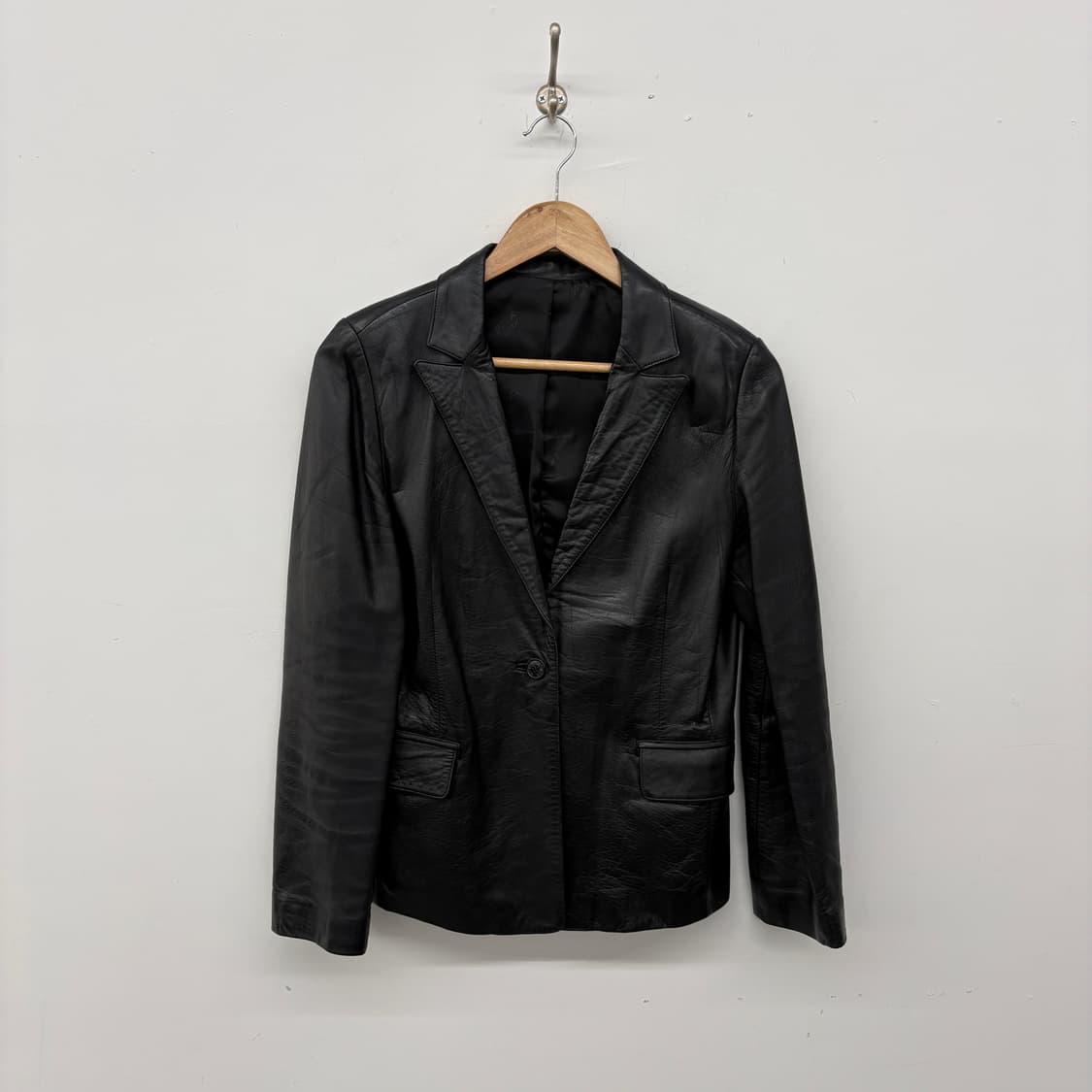 ITALY 블랙 양가죽 여성 자켓 S 상품이미지1