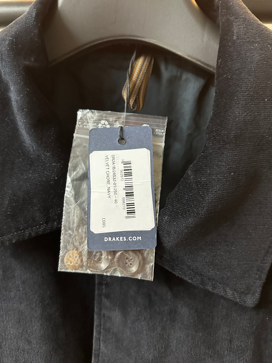 드레익스 벨벳 초어자켓 네이비 40사이즈 상품이미지3