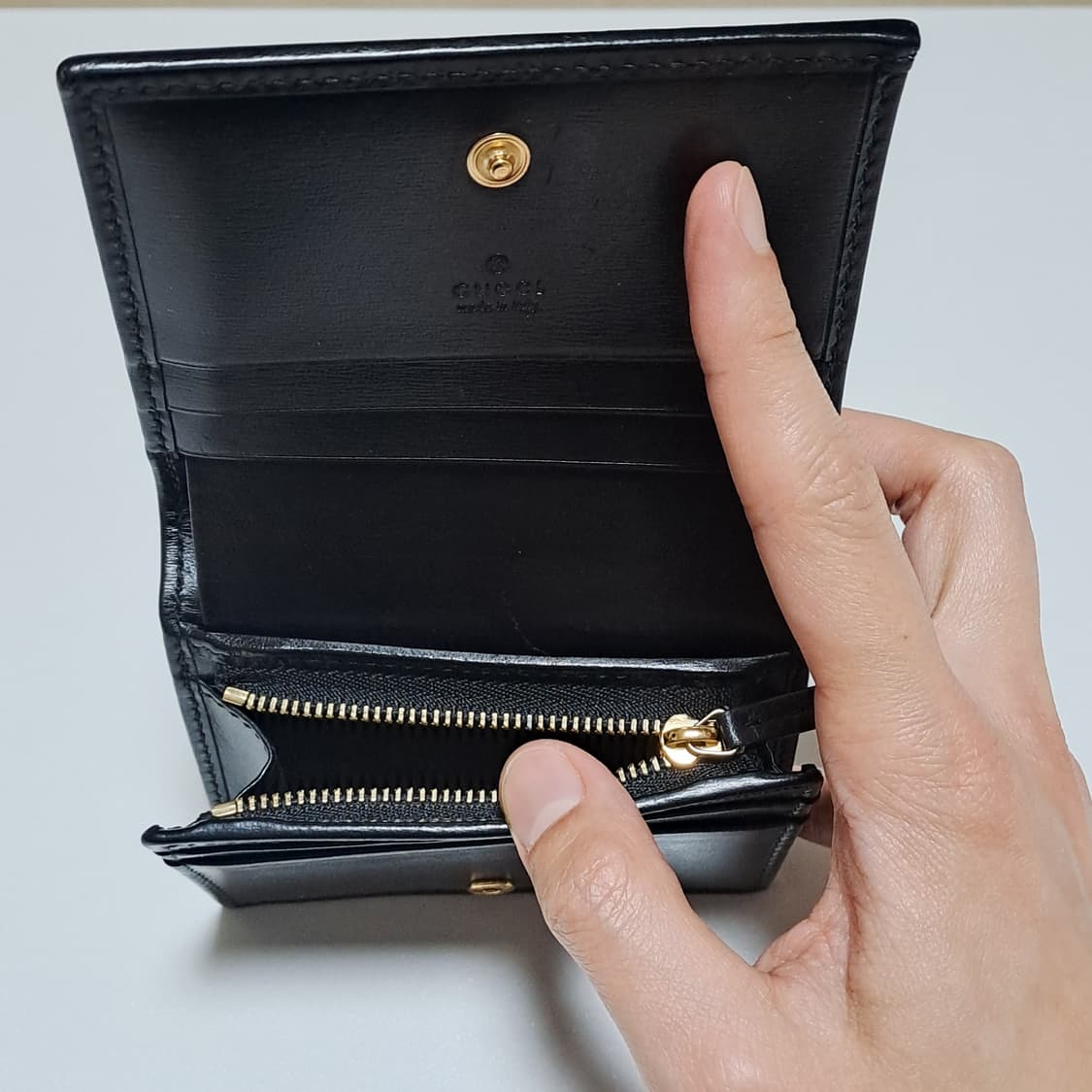 [100%/정품] 구찌 홀스빗 올 블랙 지갑, 구찌지갑,구찌반지갑 상품이미지9