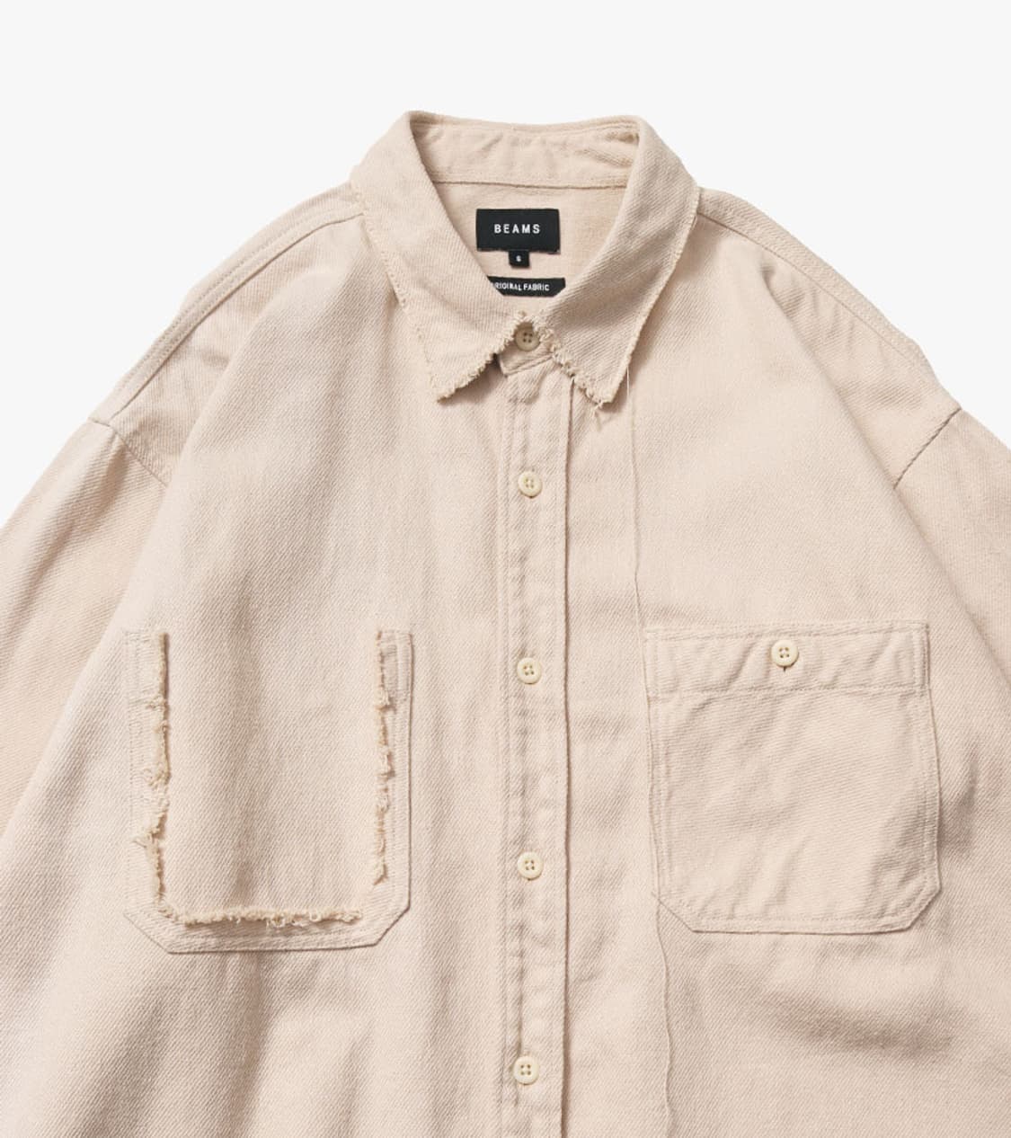 BEAMS - CUT OFF EASY SHIRT 상품이미지2