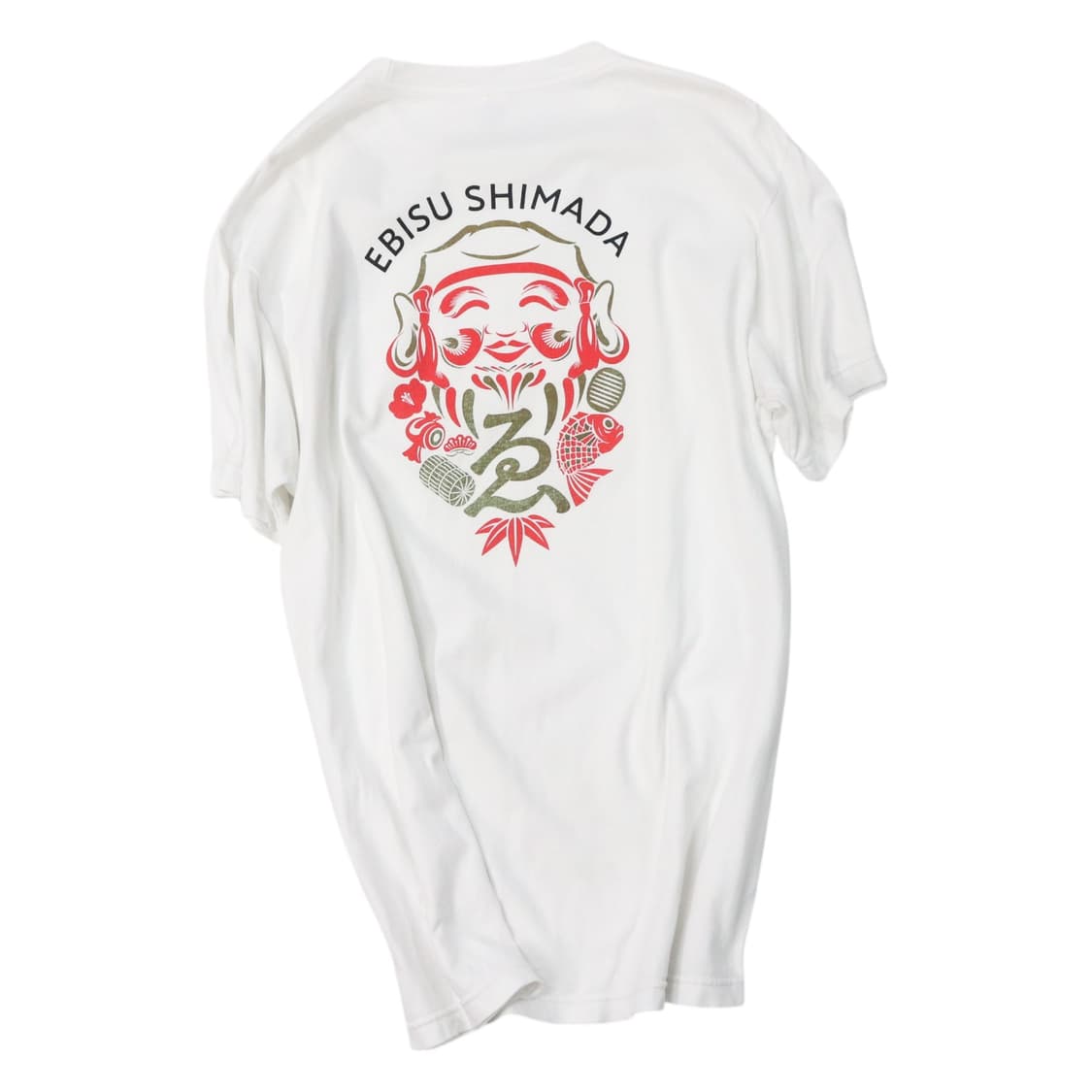 EBISU SHIMADA 에비스 시마다 재팬 그래픽 화이트 반팔 티셔츠 상품이미지1