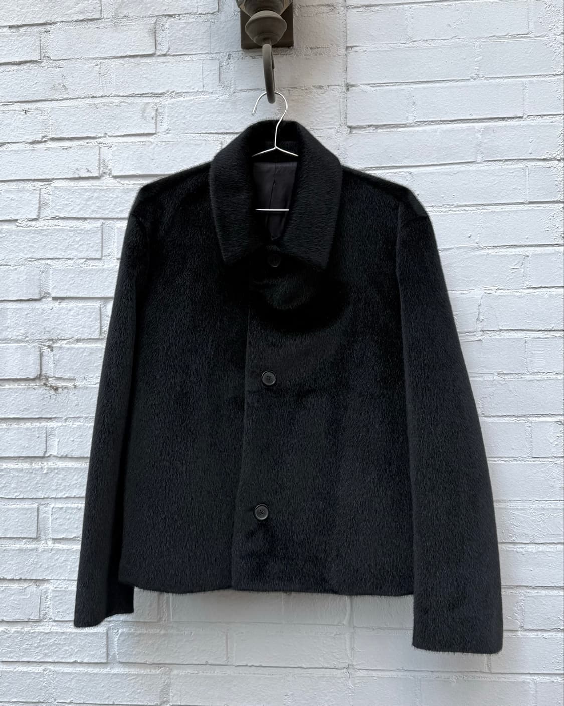 라프시몬스 12AW muppet fur 크롭컷 커스텀 자켓 상품이미지7